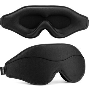 Total Blackout 3D Sleeping Mask, Super Light & Silky Soft Eye Mask for Sleeping